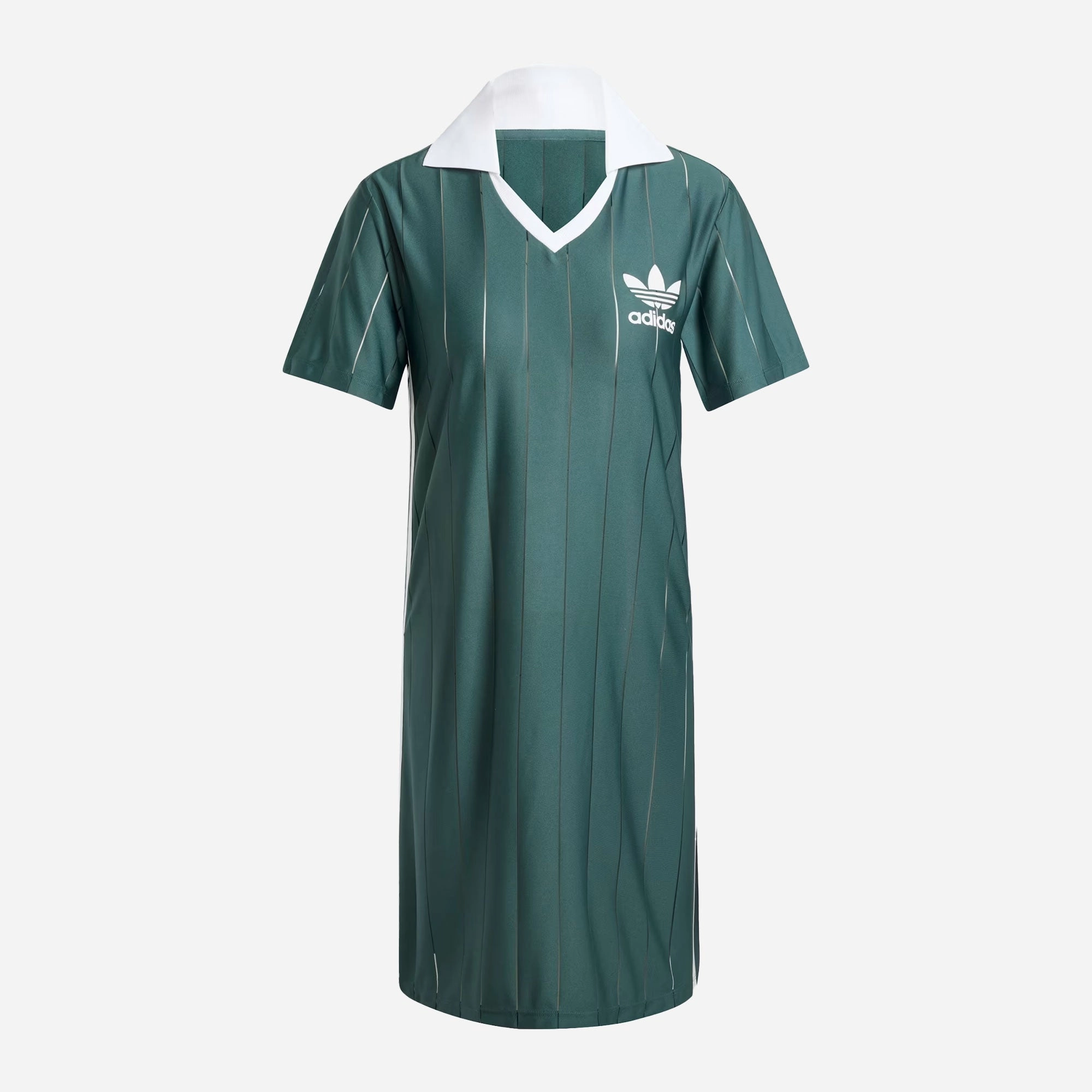 ADIDAS ORIGINALS | ADICOLOR 3-STRIPES PINSTRIPE DRESS { MINERAL GREEN