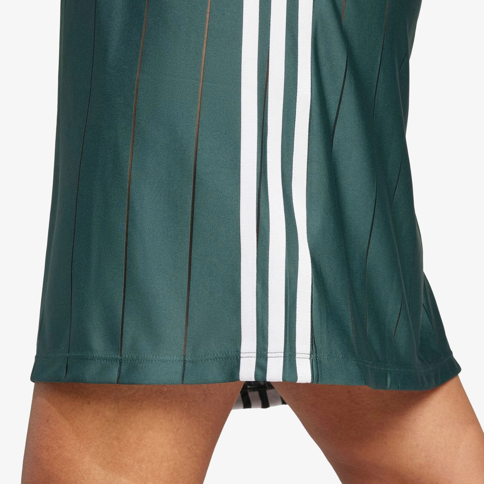 ADIDAS ORIGINALS | ADICOLOR 3-STRIPES PINSTRIPE DRESS { MINERAL GREEN