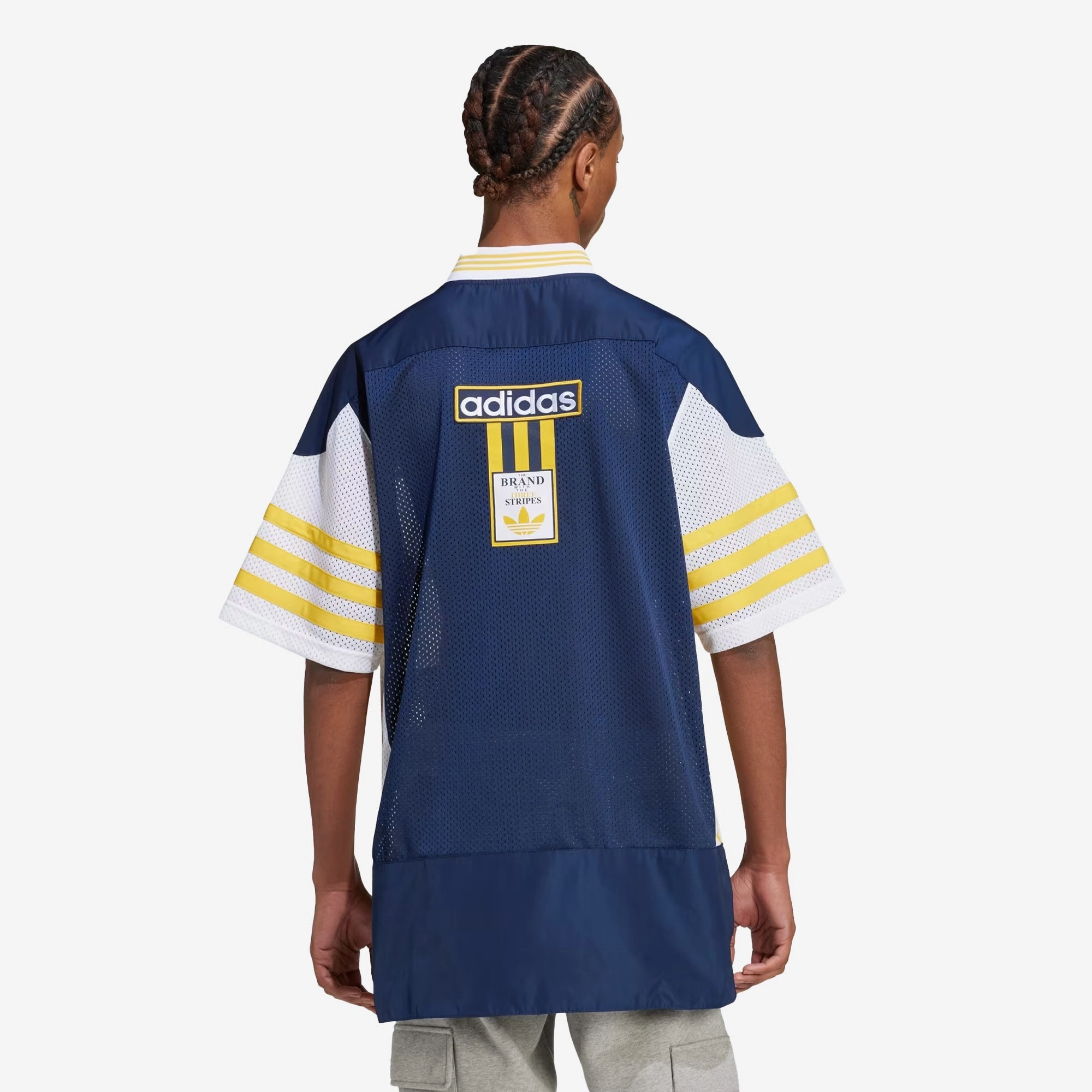 Adidas Originals | ADICOLOR ADIBREAK MESH JERSEY  { NIGHT INDIGO/WHITE/BOLD GOLD