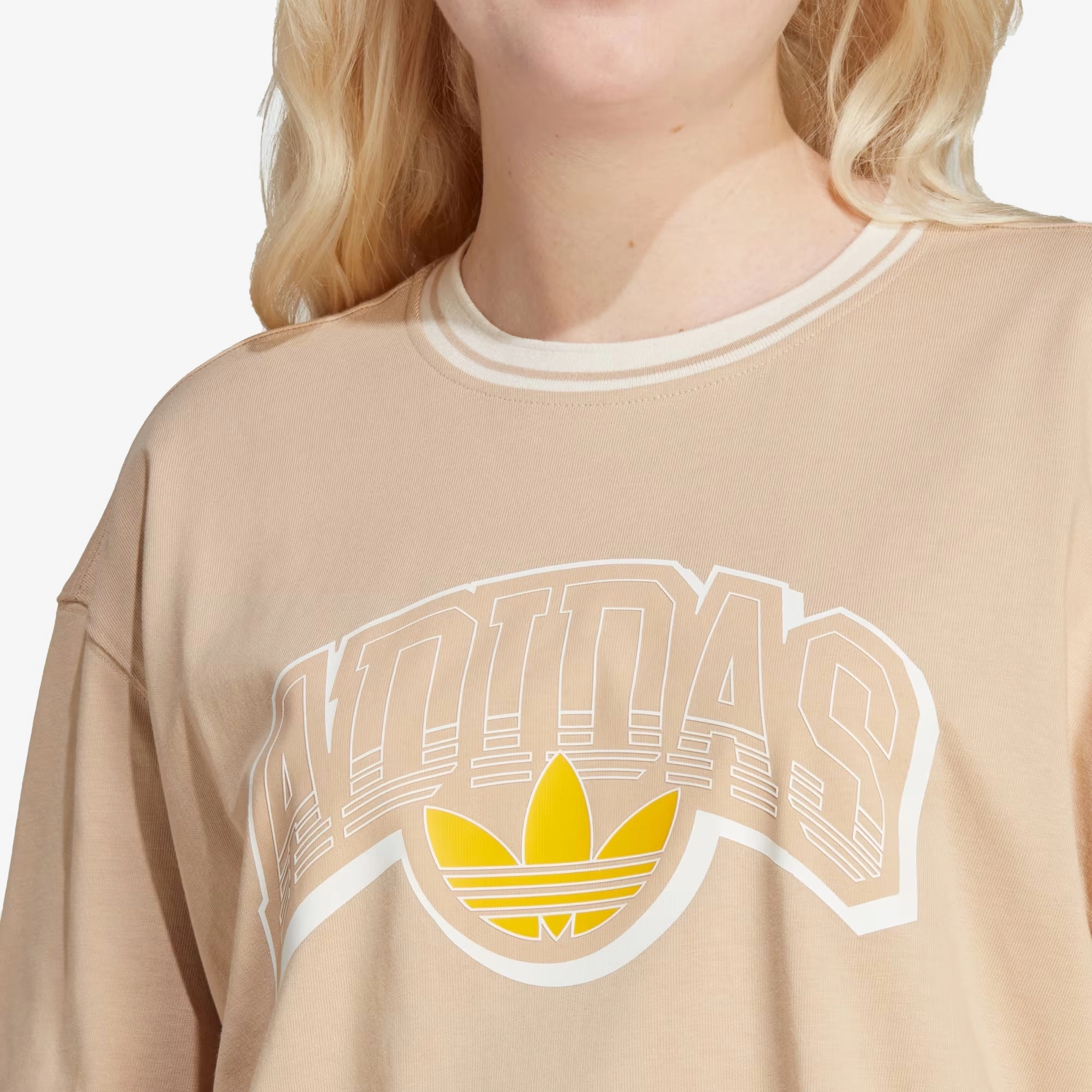 Adidas Originals | BIG LOGO GRAPHIC TEE  { MAGIC BEIGE
