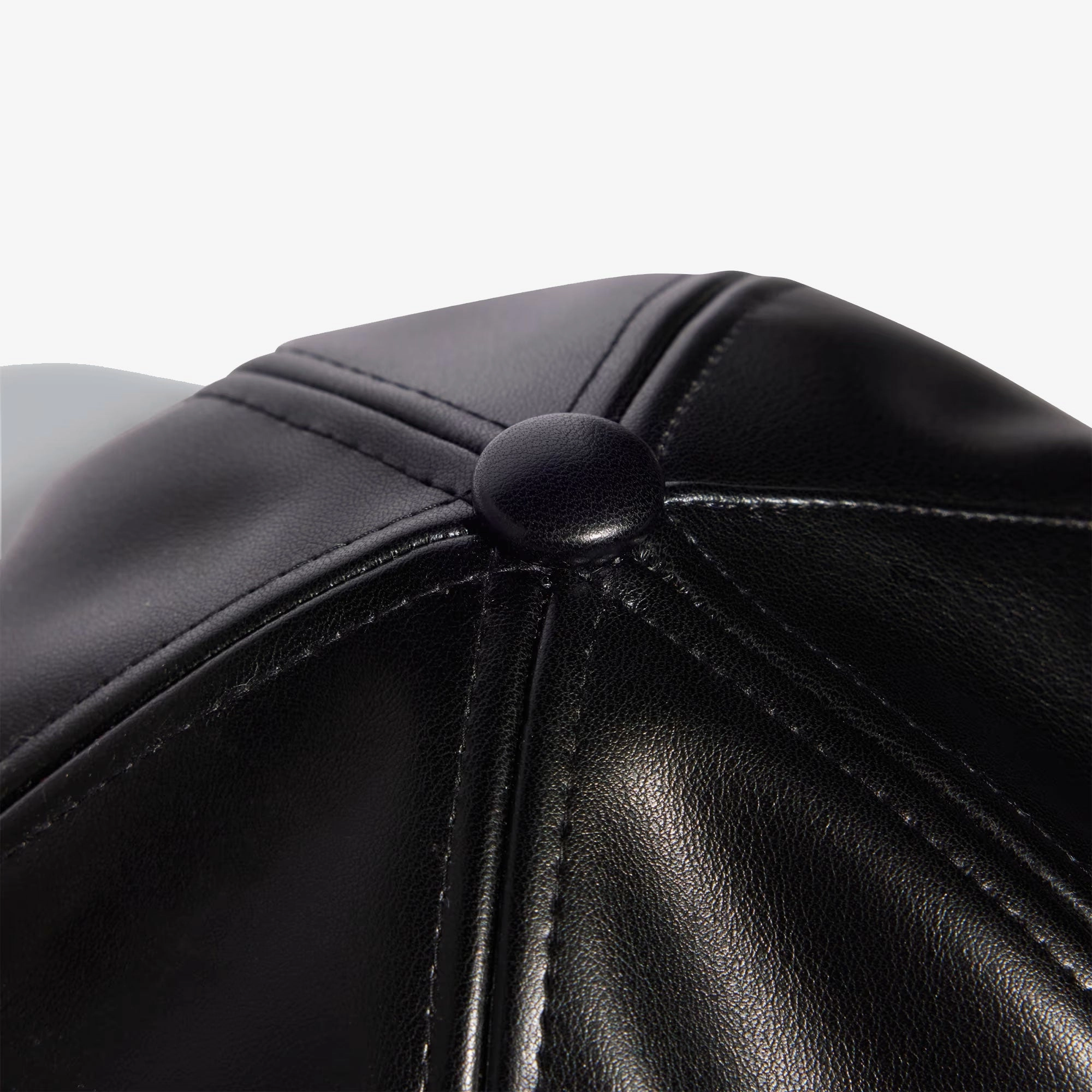 ADIDAS ORIGINALS | POLYURETHANE TREFOIL OUTLINE BASEBALL CAP { BLACK