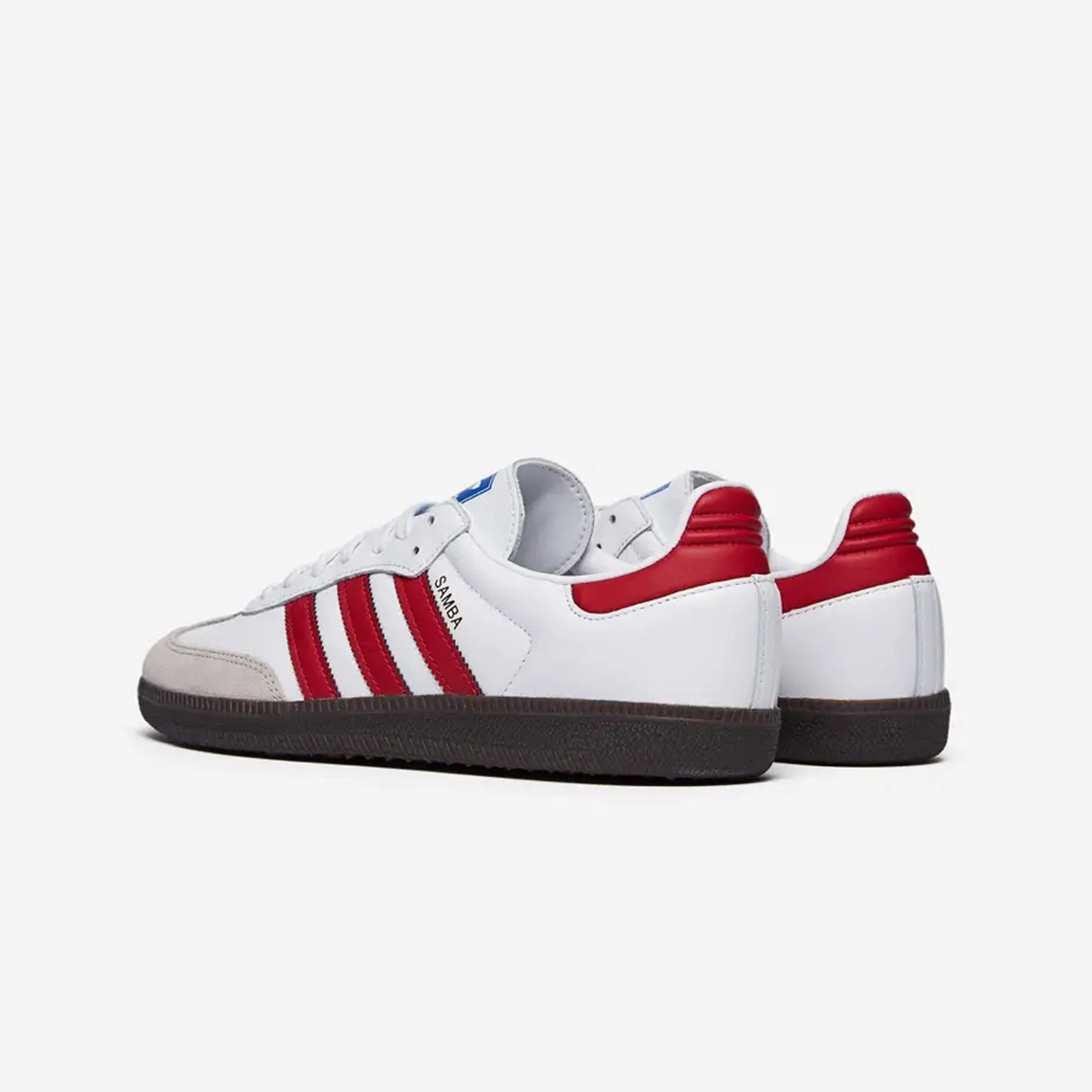 Adidas Originals | SAMBA OG  { CLOUD WHITE/BETTER SCARLET/SUPPLIER COLOUR