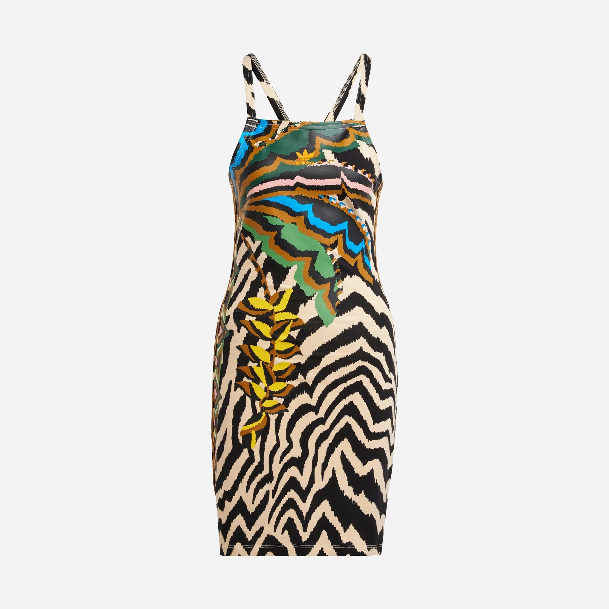 ADIDAS ORIGINALS | X FARM RIO 3-STRIPES MINI DRESS { CRYSTAL SAND