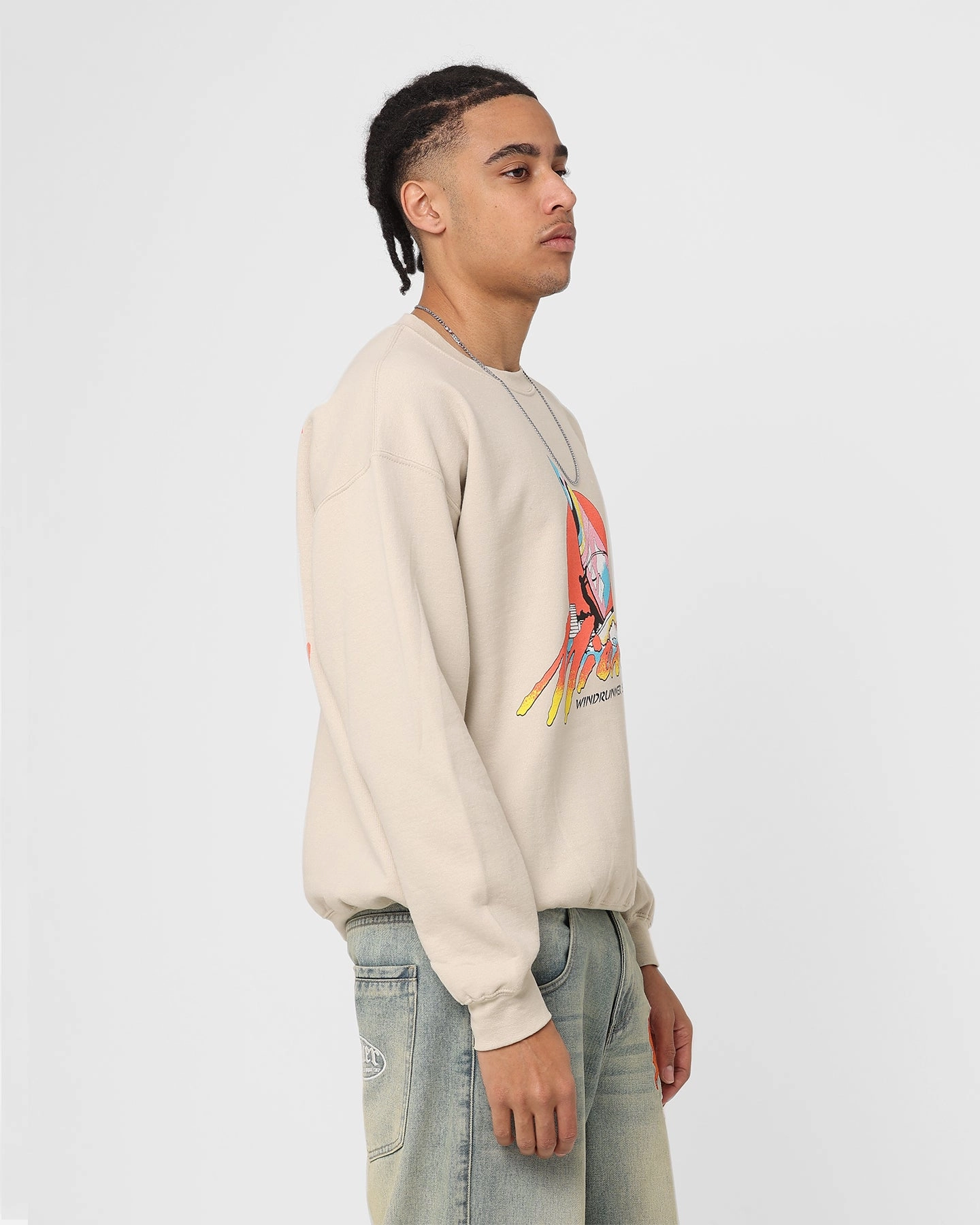 American Thrift Windrunners Surf Co Crewneck Sand