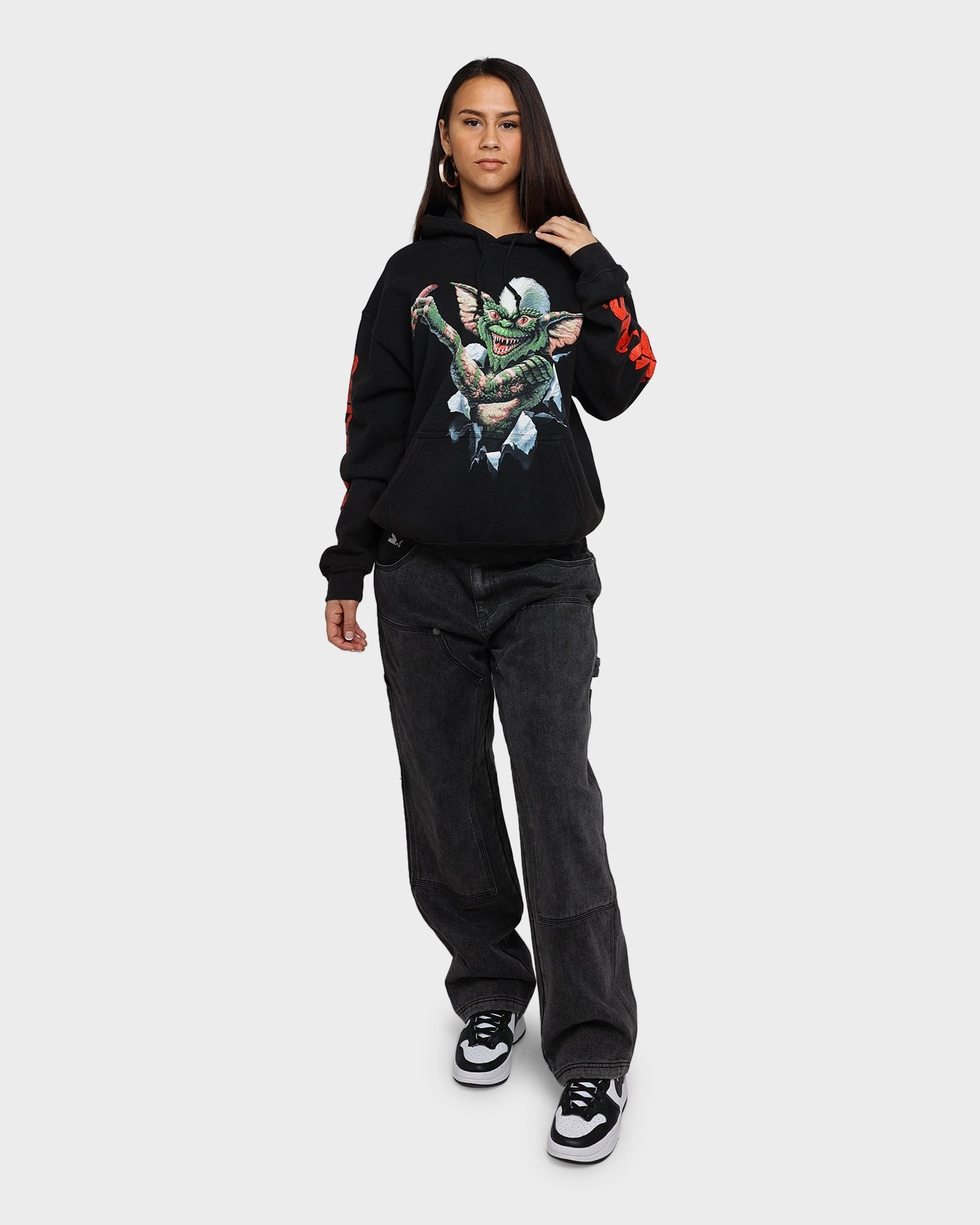 American Thrift X Gremlins Gremlin Vintage Hoodie Black Wash