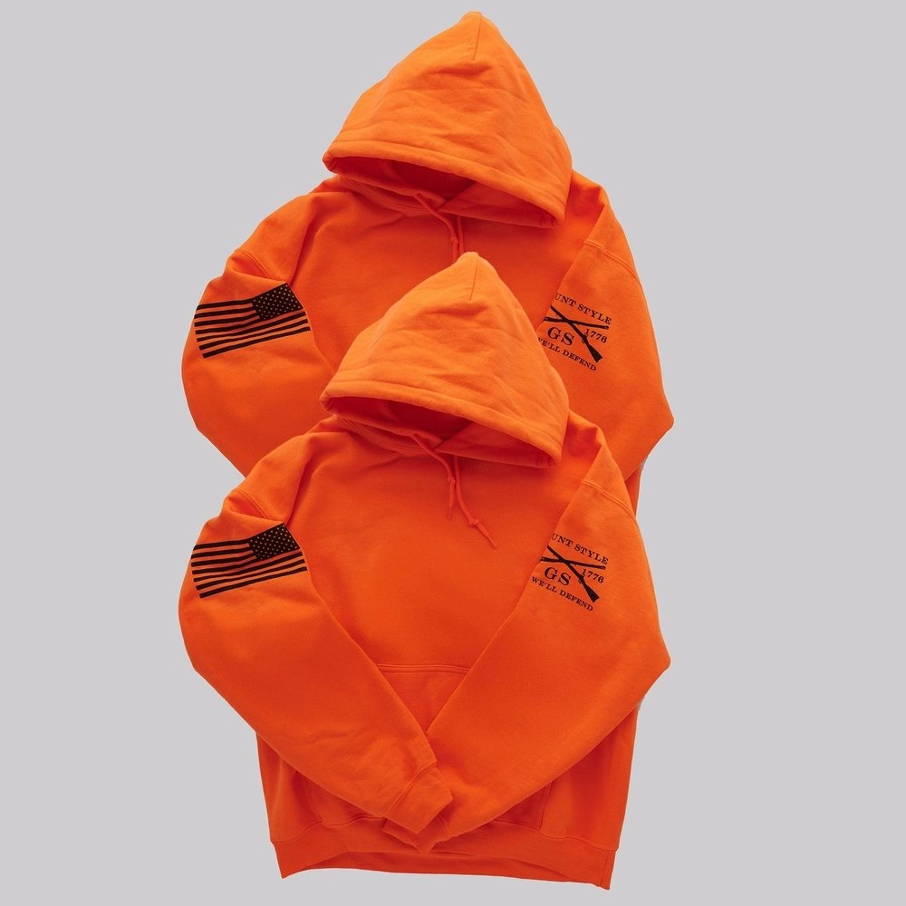 Basic Hoodie Safety Orange 2 Pack