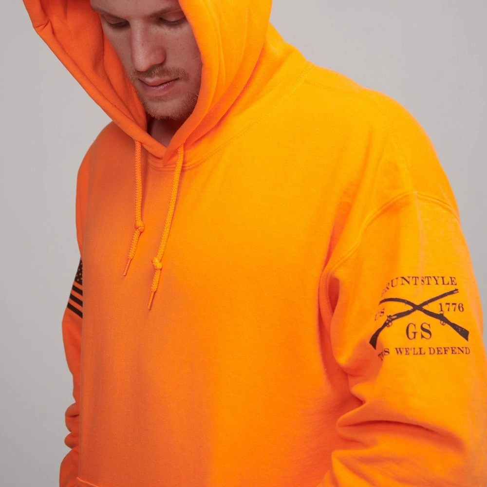 Basic Hoodie Safety Orange 2 Pack