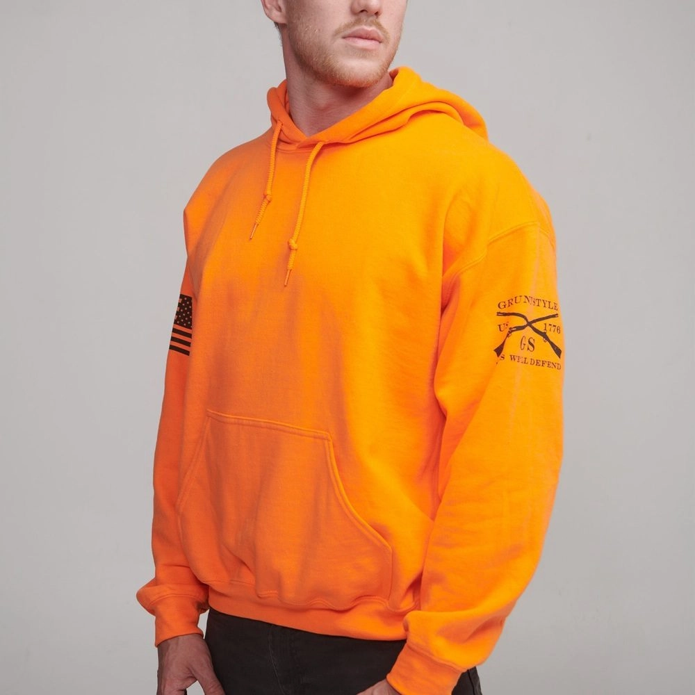 Basic Hoodie Safety Orange 2 Pack
