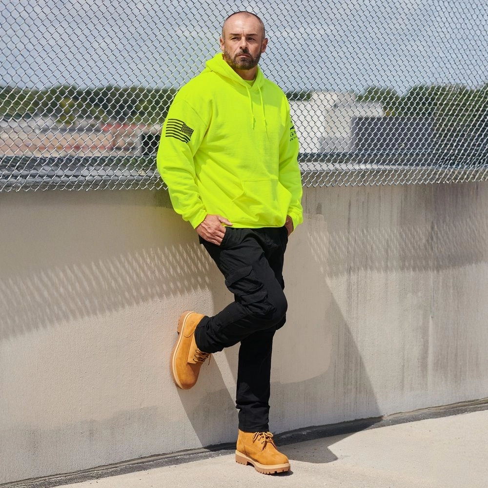 Basic Hoodie Safety Orange 2 Pack