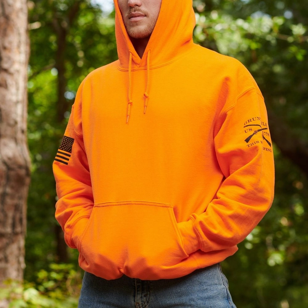 Basic Hoodie Safety Orange 2 Pack