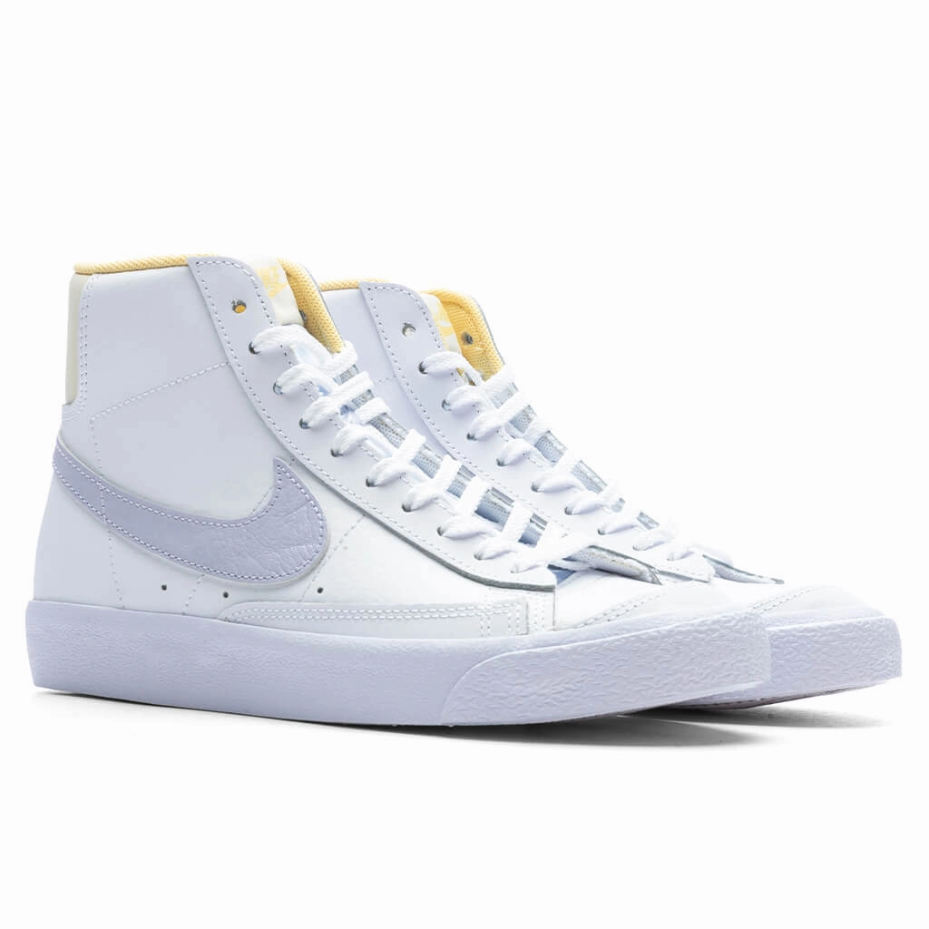 Blazer Mid '77 (GS) - White/Oxygen Purple/Coconut Milk