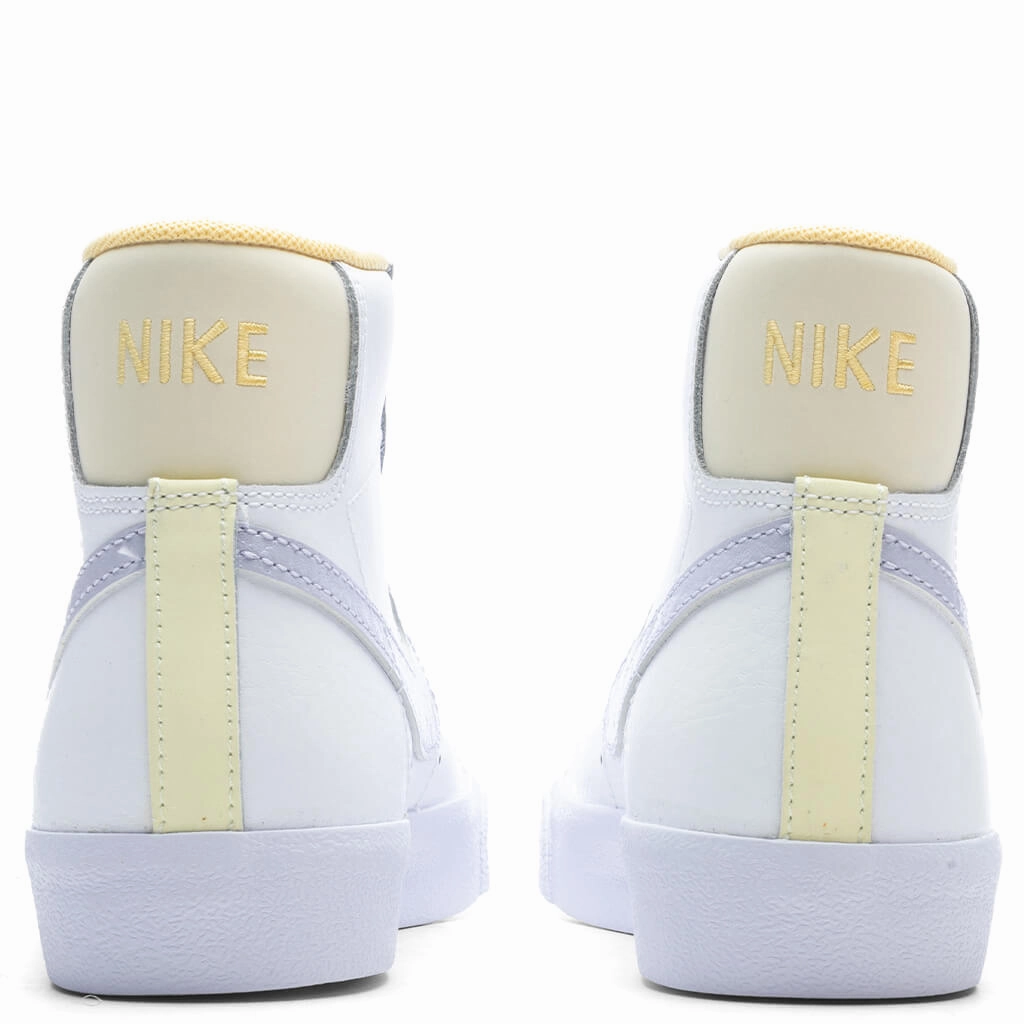 Blazer Mid '77 (GS) - White/Oxygen Purple/Coconut Milk