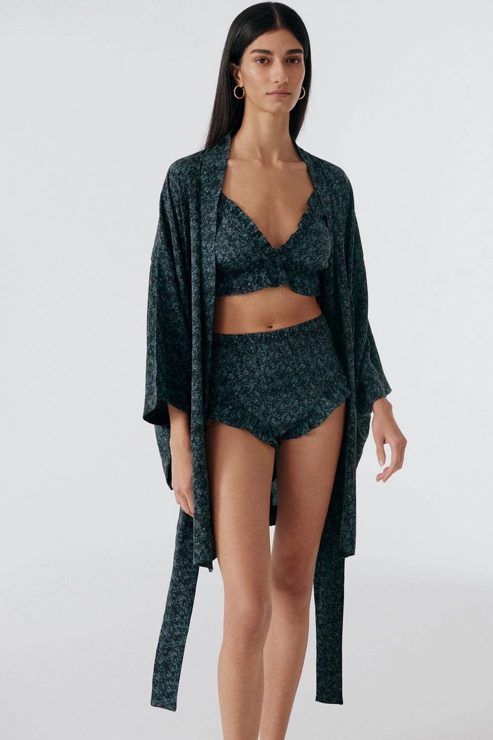 Botanist Silk Ruffled Shorts, Size S (UK 8-10)
