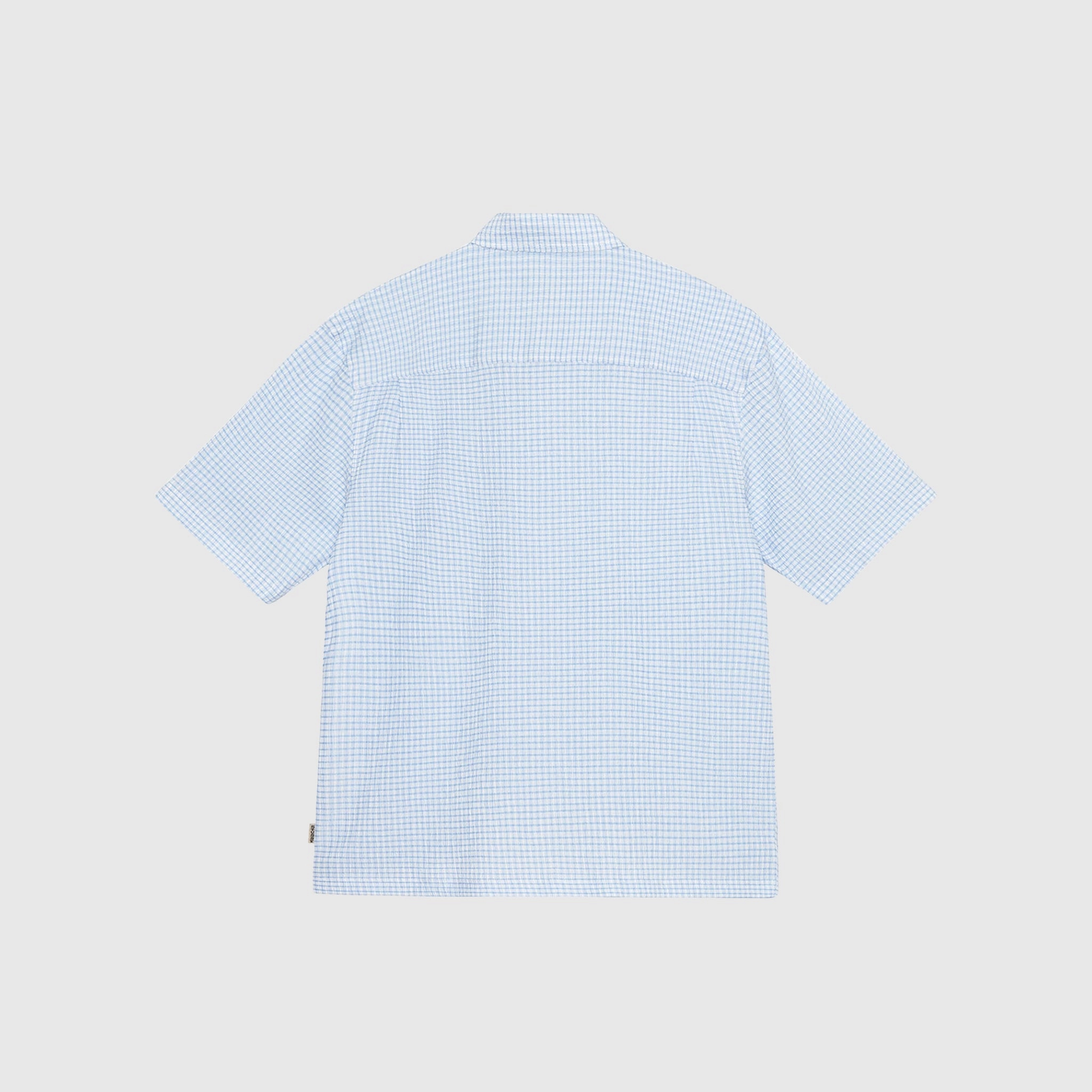 BOXY FLAT HEM CRINKLED SHIRT
