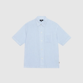 BOXY FLAT HEM CRINKLED SHIRT