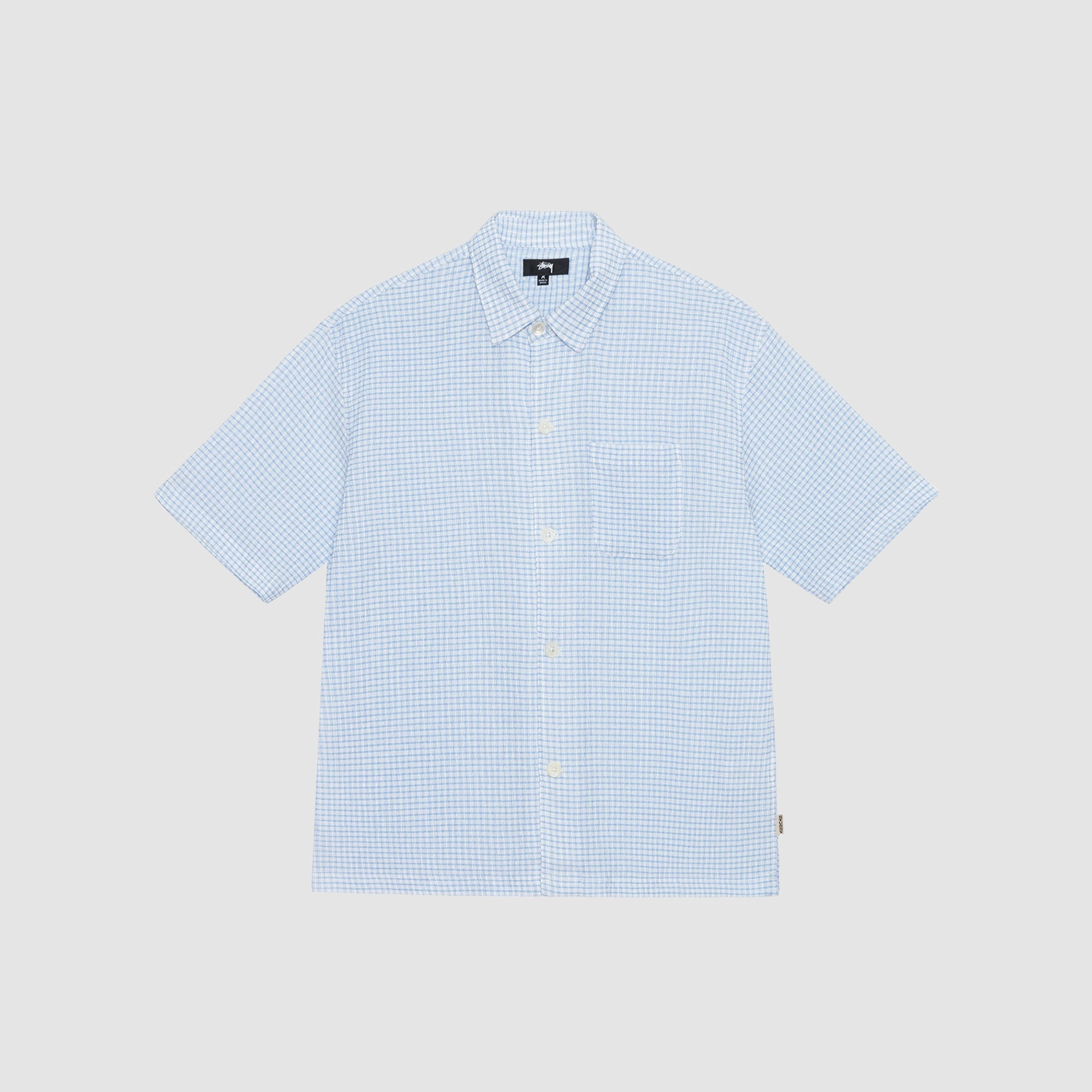 BOXY FLAT HEM CRINKLED SHIRT