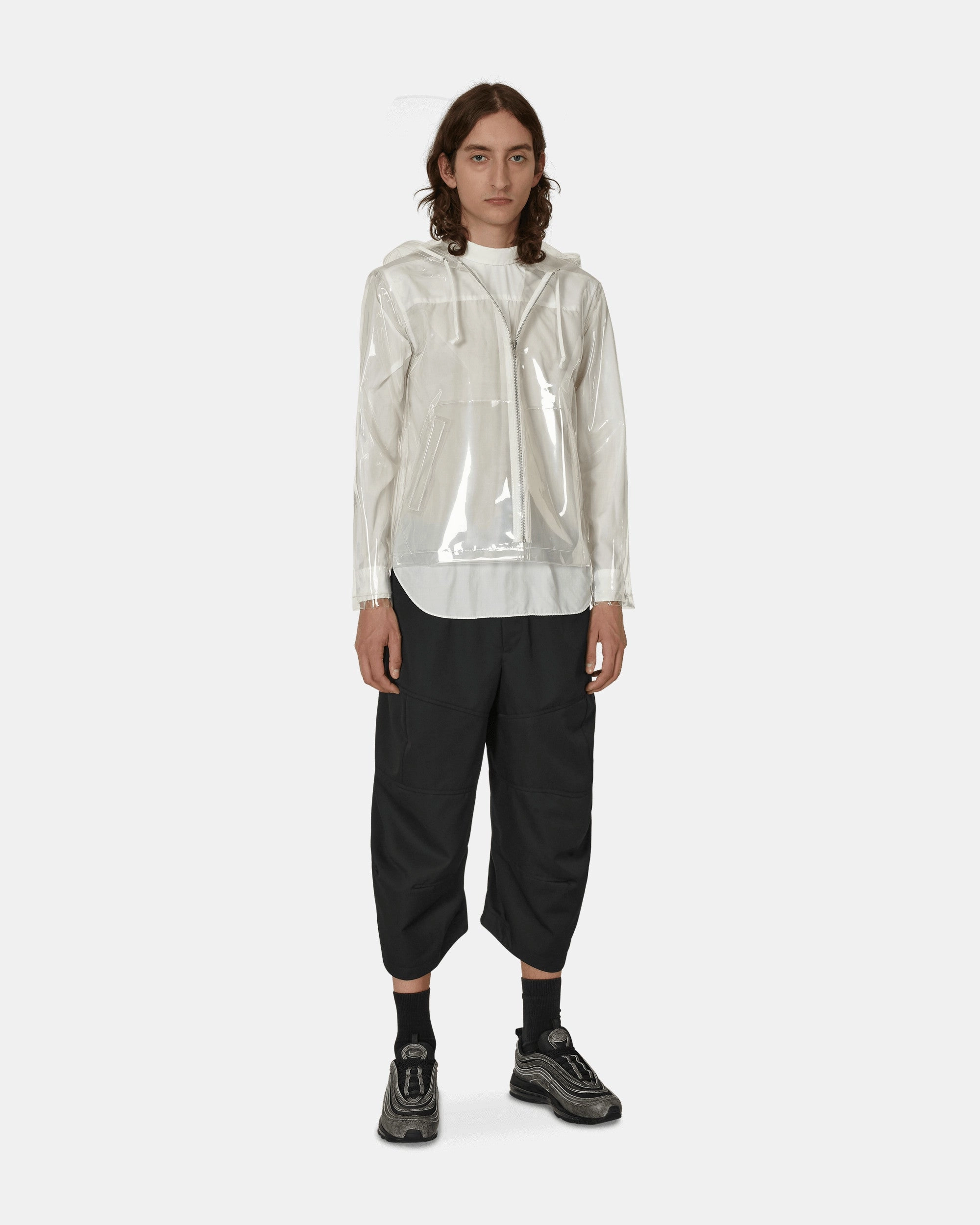 Clear Hooded Jacket White