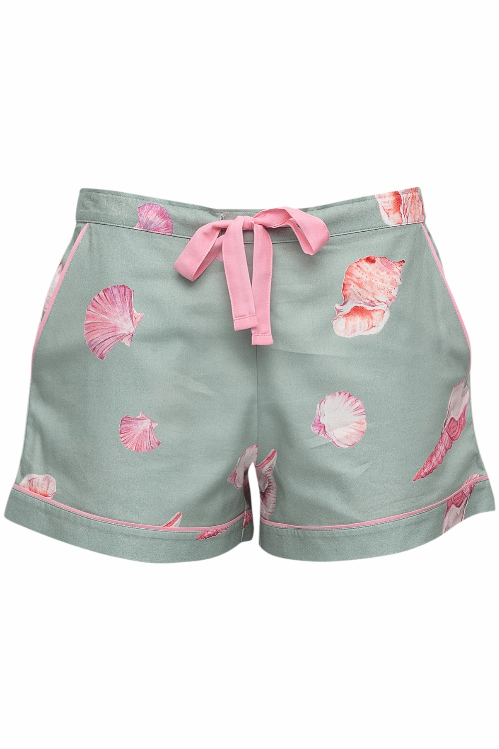 Coral Shell Print Shorts, Size UK 14