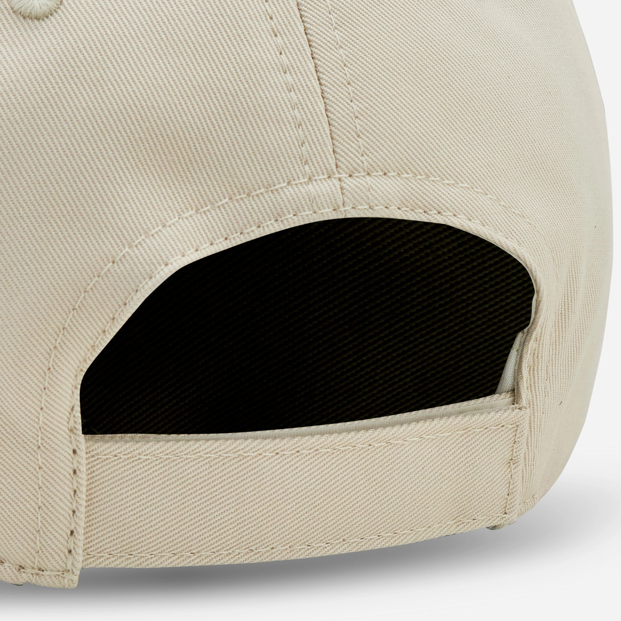 Embroidered Logo Baseball Cap Ivory