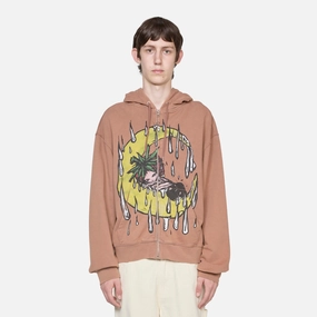 Eri Zip Up Hoodie Knit Brown