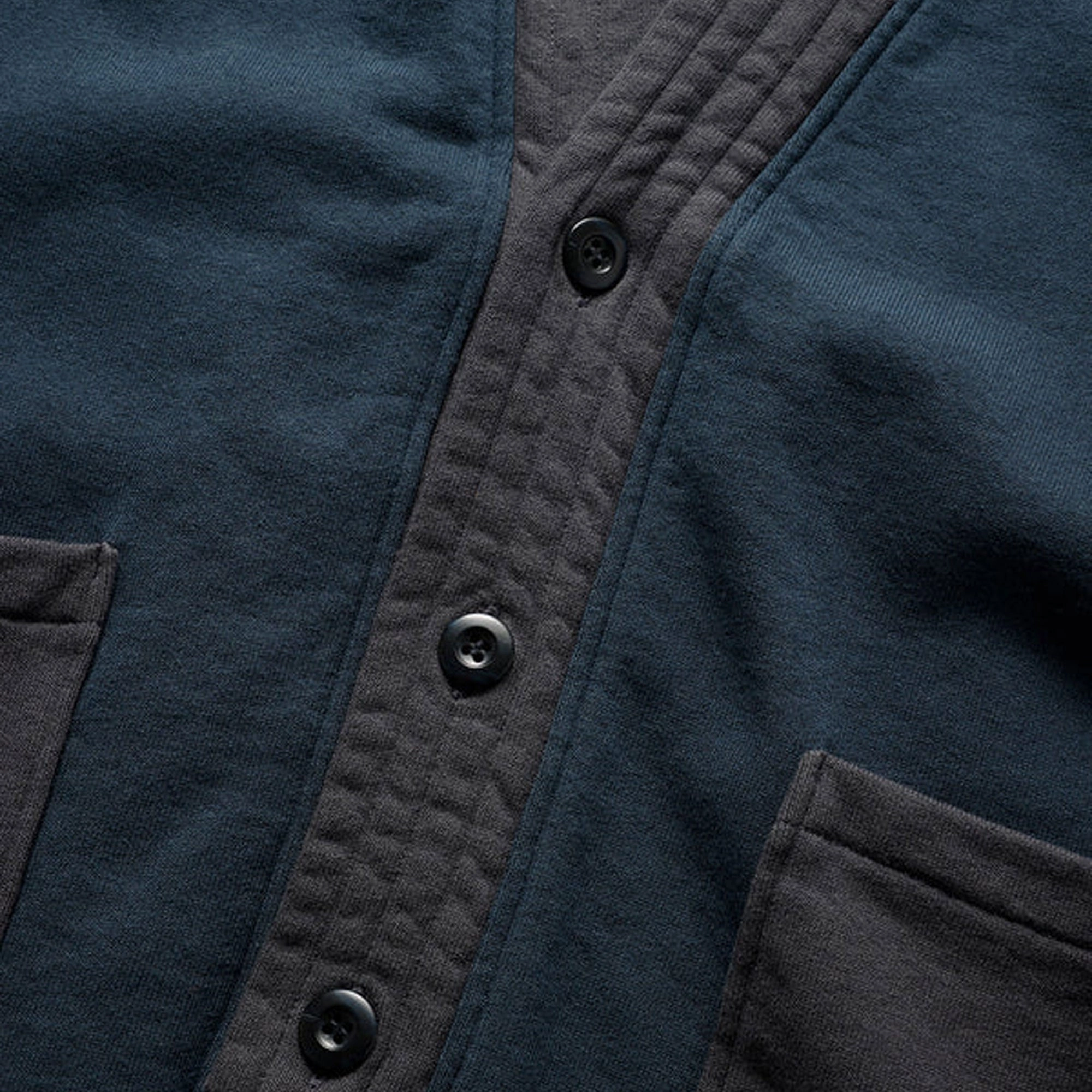 FDMTL | SWEAT S/S CARDIGAN  { NAVY