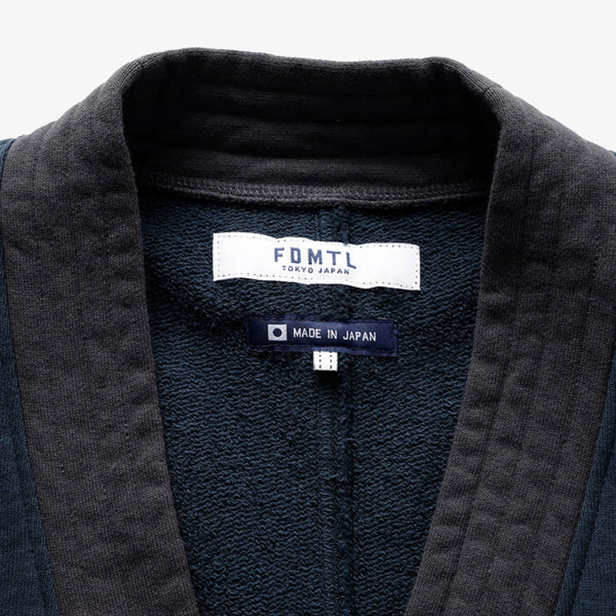 FDMTL | SWEAT S/S CARDIGAN  { NAVY