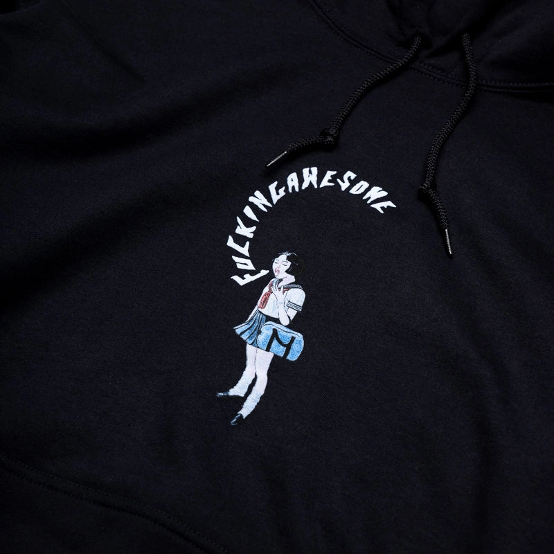 Fucking Awesome Mouth Girl Hoodie - Black