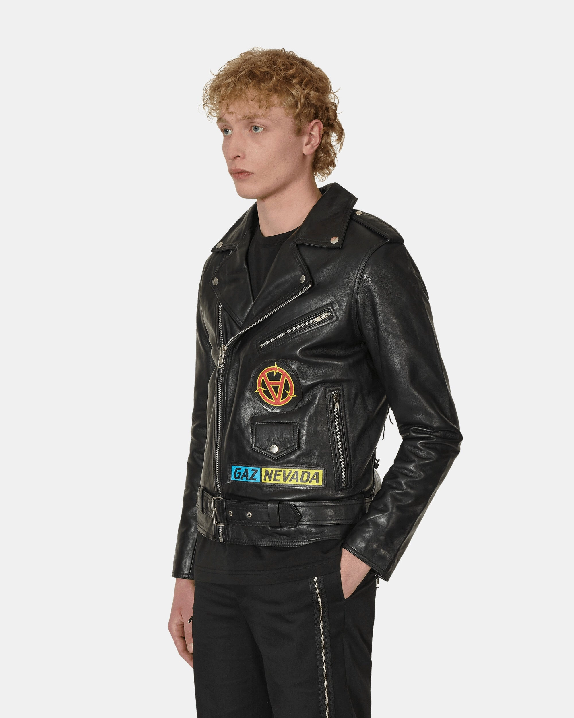 Gaznevada Leather Jacket Black