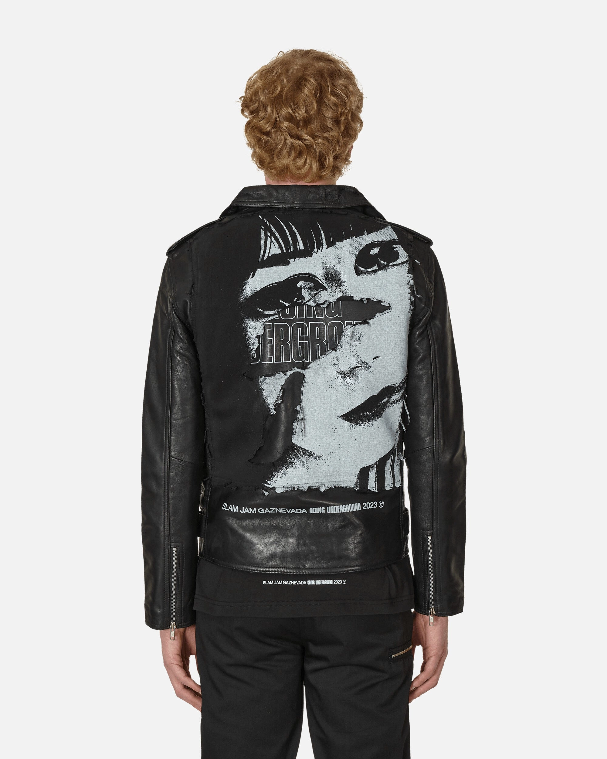Gaznevada Leather Jacket Black