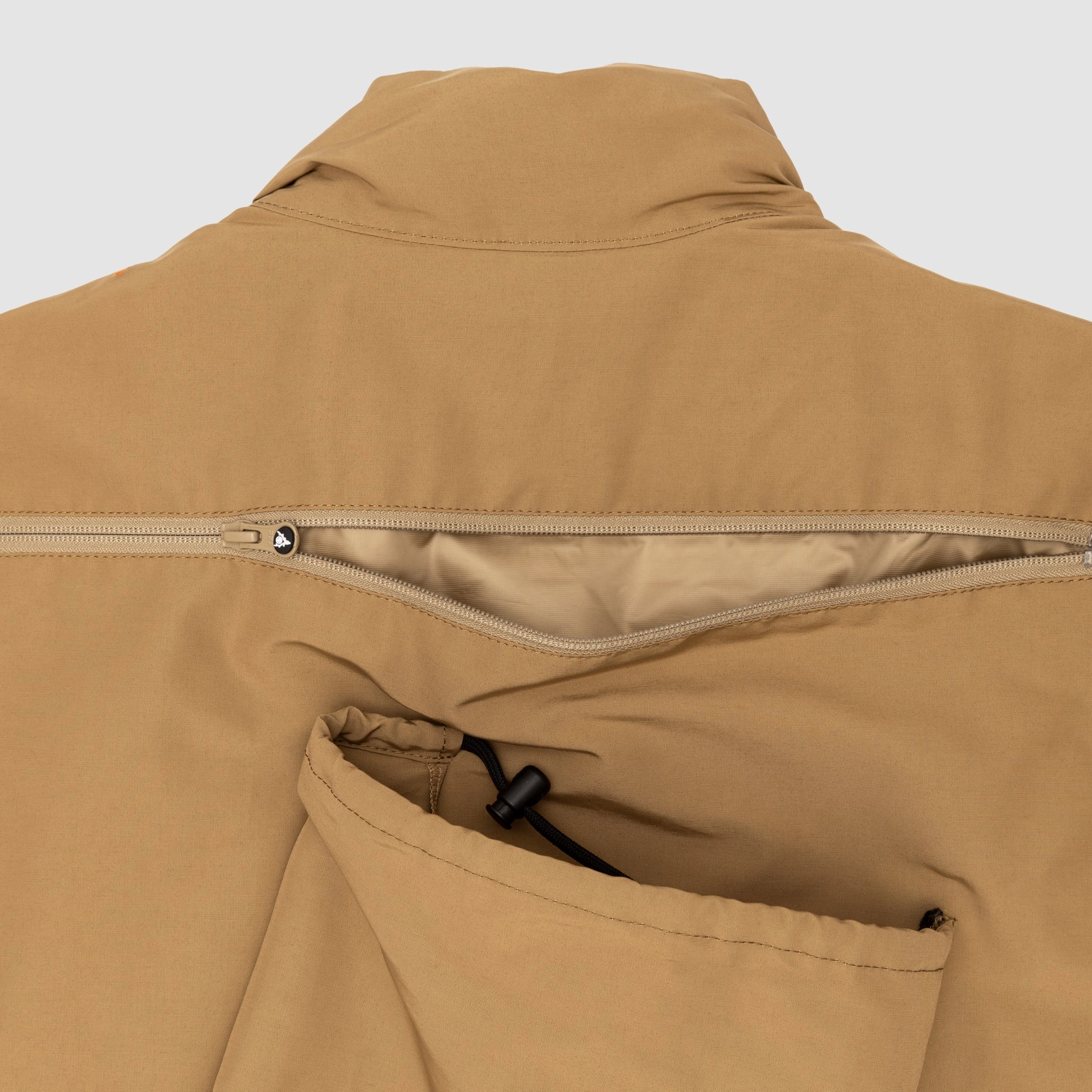 GROSGRAIN MULTI-POCKET ZIPPED DOWN VEST