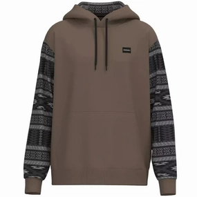HOOey "Summit" (Brown/Black/Grey Aztec) - Men's Hoodie Sweatshirt