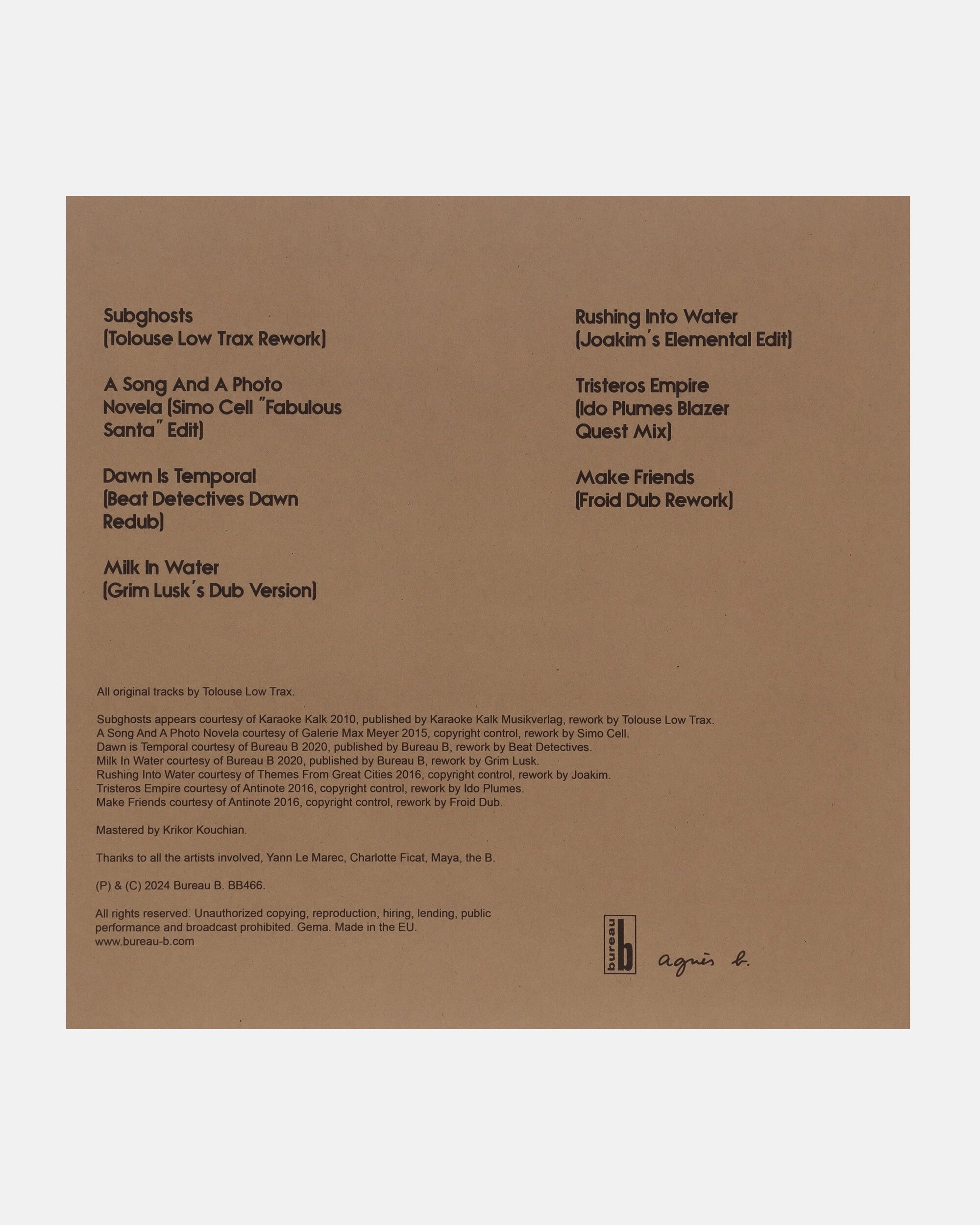 Kiosque Version - Tolouse Low Track Vinyl