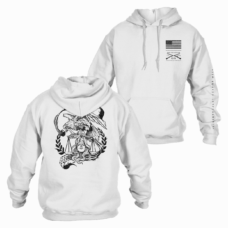 Liberty & Justice Hoodie - White