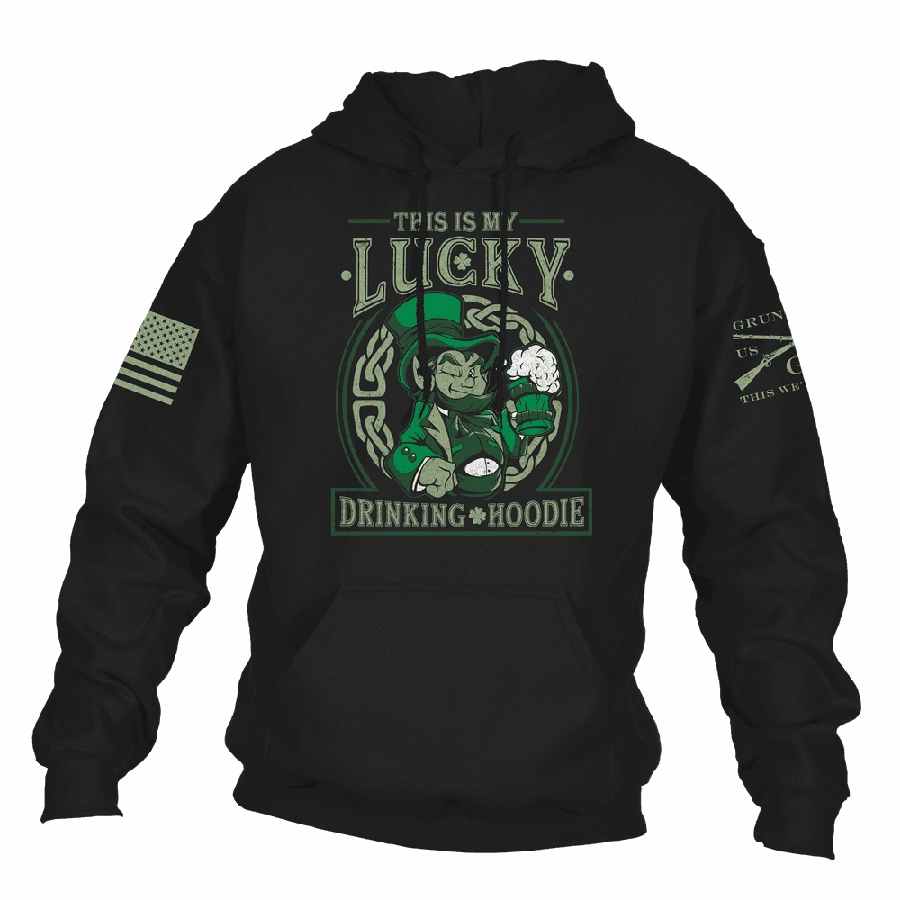 Lucky Drinking Hoodie - Black