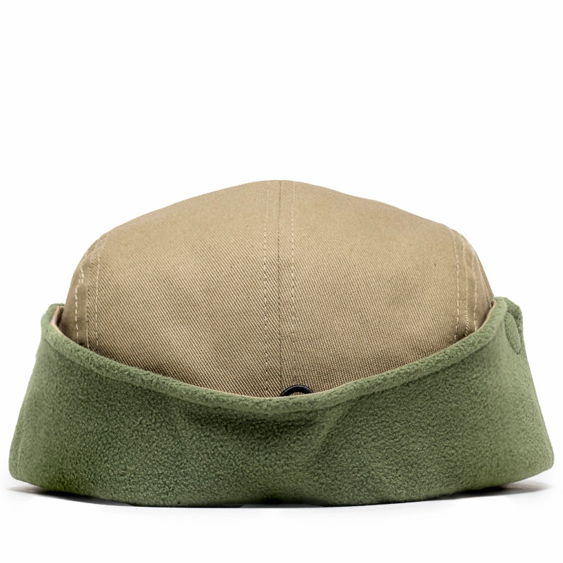 Malbon Golf Blind Ear Flap 5 Panel Hat - Army