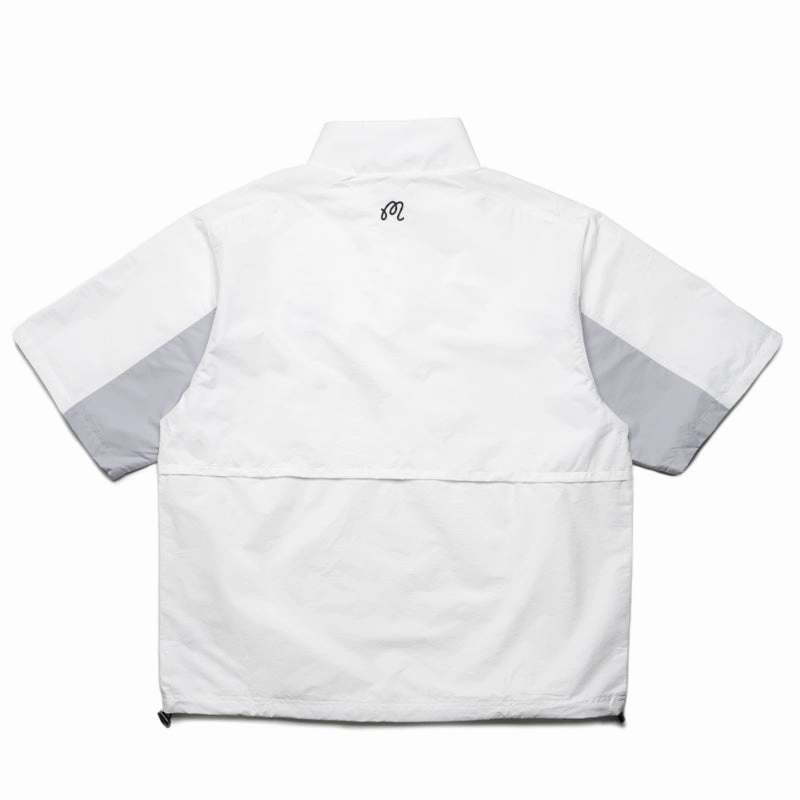 Malbon Golf Evergreen Nylon Windshirt - White