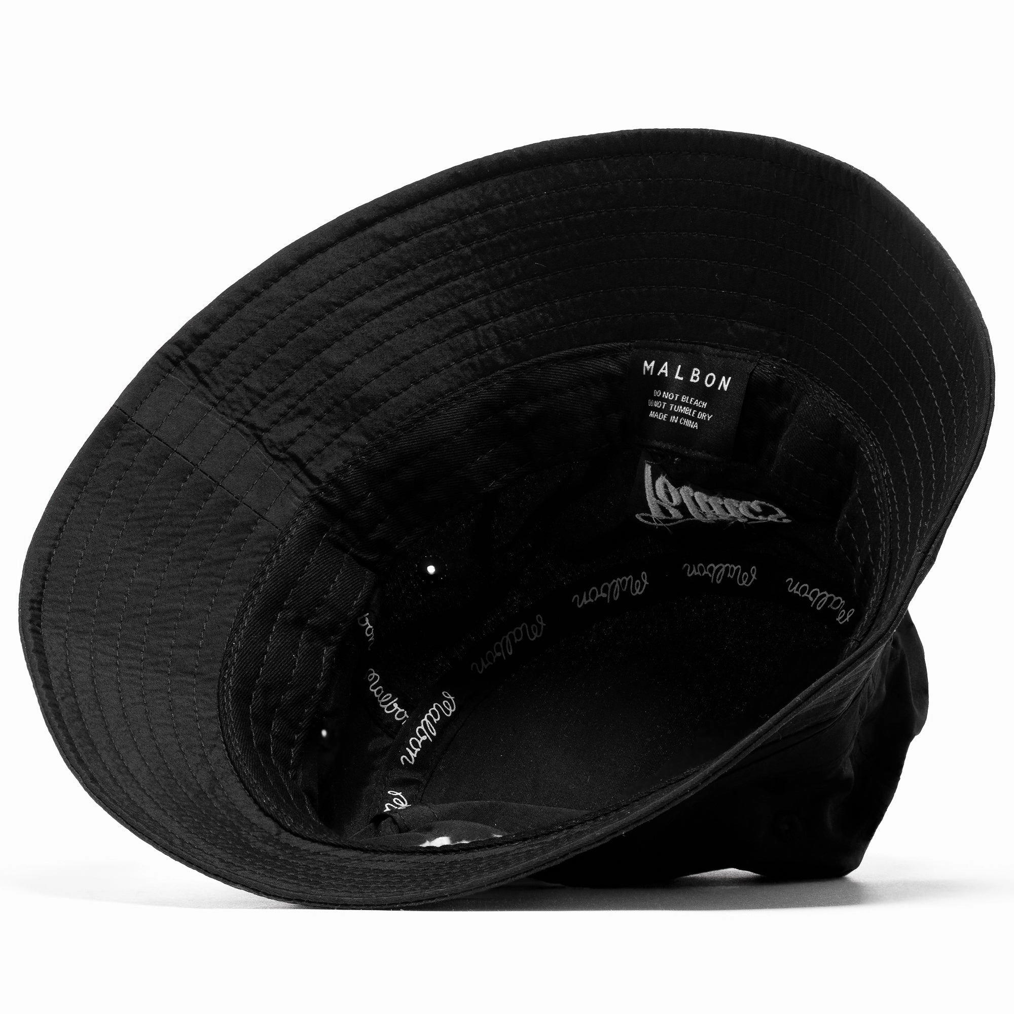 Malbon Golf Nylon Bucket Hat - Black