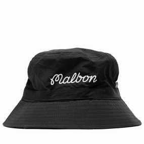 Malbon Golf Nylon Bucket Hat - Black