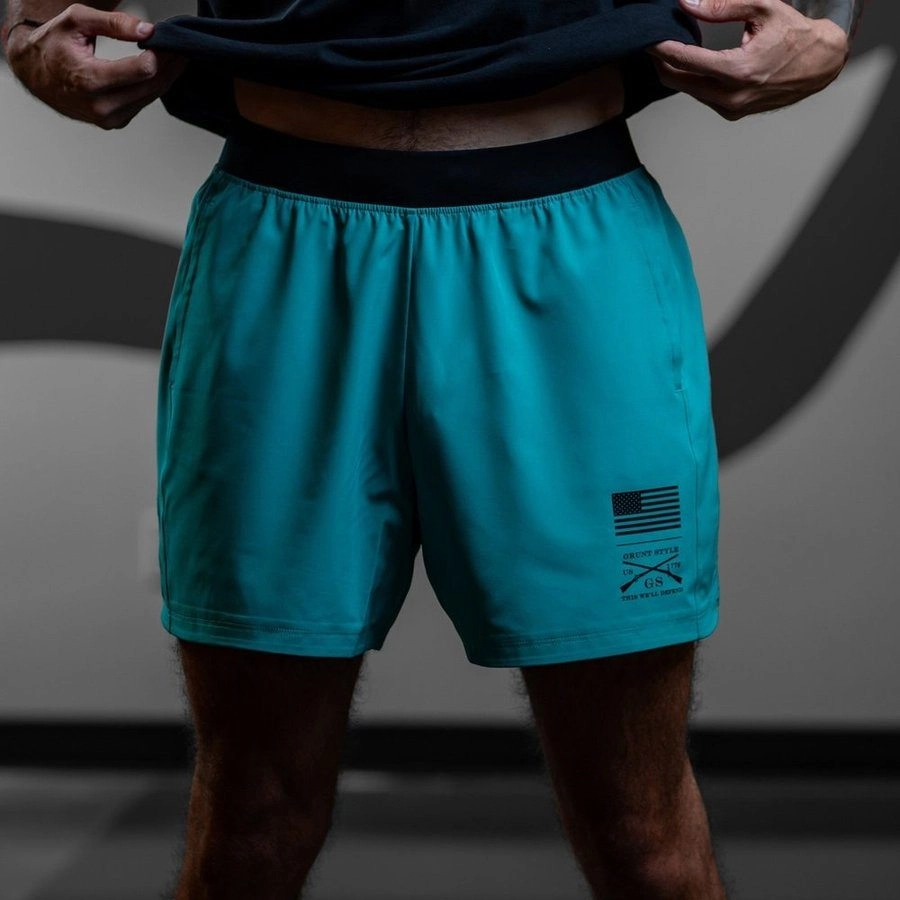 Men's Training Shorts - Aqua