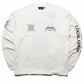 Metallica x Represent Local Crew L/S Tee - Flat White