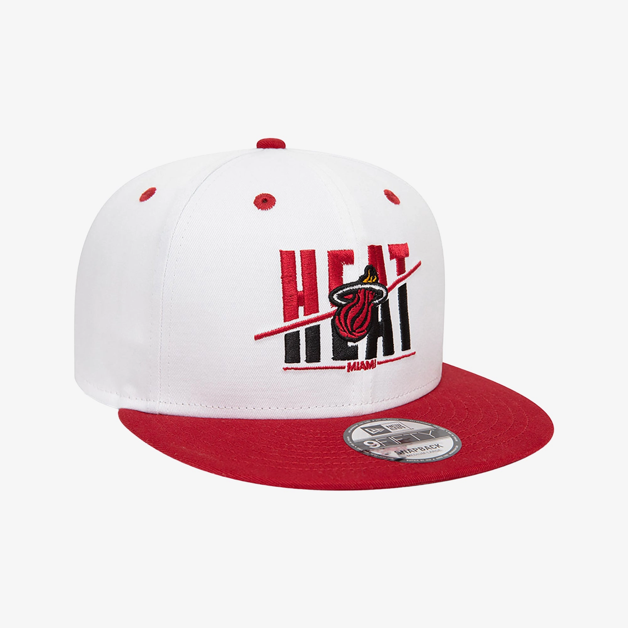 New Era | MIAMI HEAT CROWN WHITE 9FIFTY SNAPBACK CAP  { WHITE