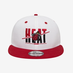 New Era | MIAMI HEAT CROWN WHITE 9FIFTY SNAPBACK CAP  { WHITE