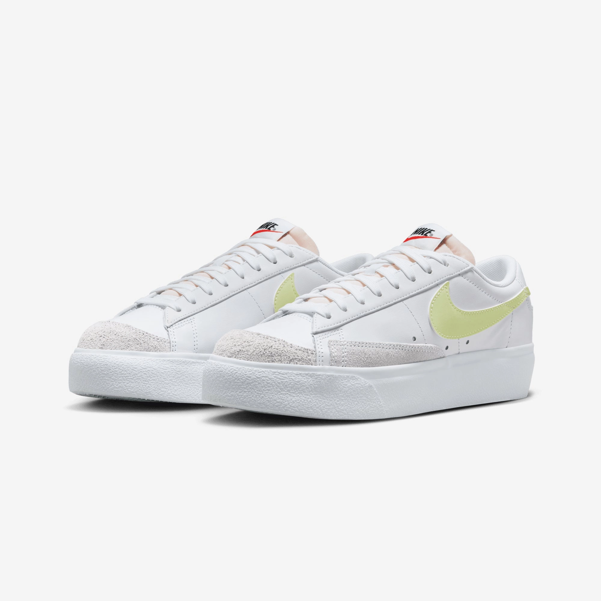NIKE | BLAZER LOW PLATFORM { WHITE/LIFE LIME-TM ORANGE-BLACK
