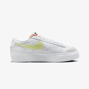NIKE | BLAZER LOW PLATFORM { WHITE/LIFE LIME-TM ORANGE-BLACK