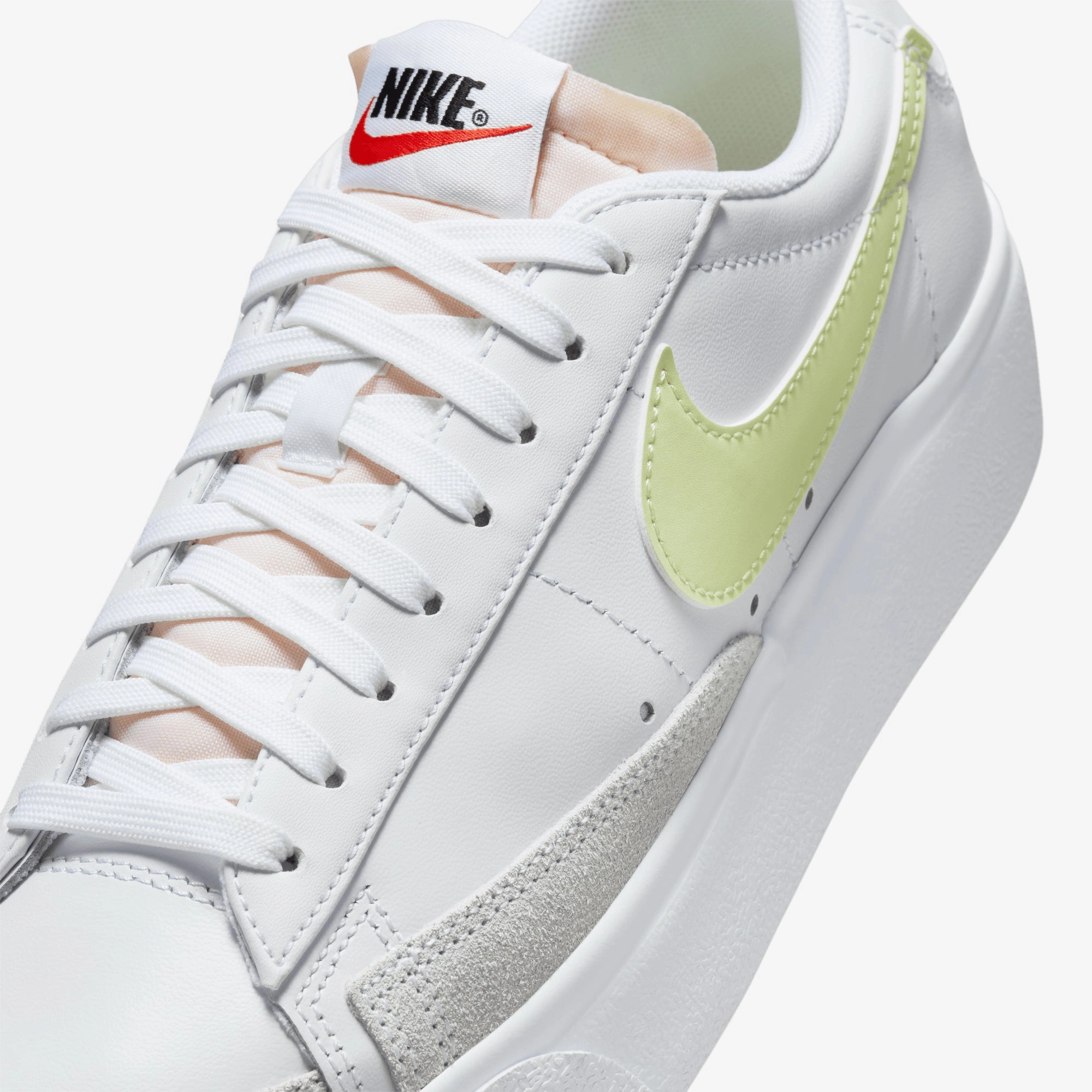 NIKE | BLAZER LOW PLATFORM { WHITE/LIFE LIME-TM ORANGE-BLACK