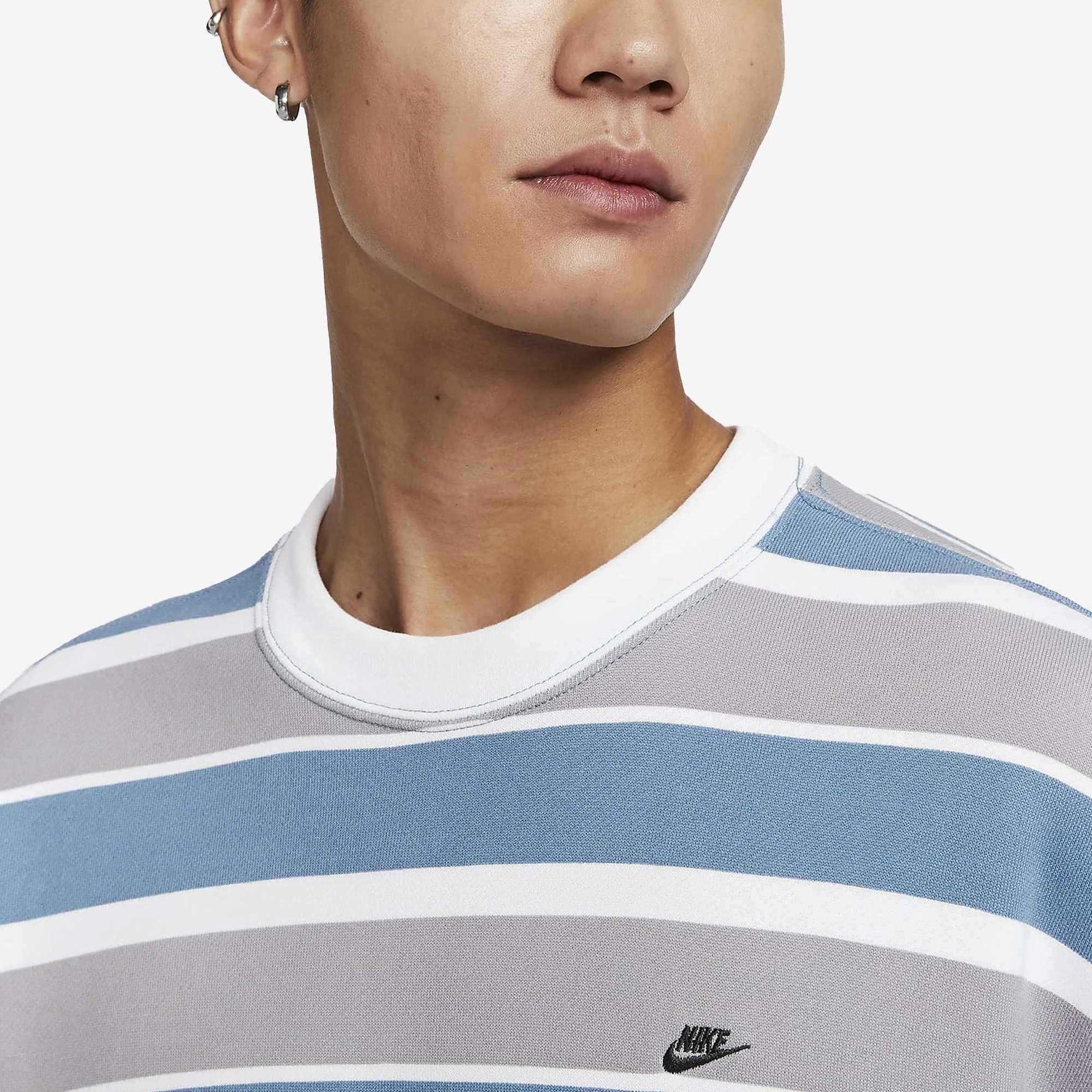 NIKE | FRENCH TERRY SHORT-SLEEVE TOP { AEGEAN STORM/WHITE/BLACK