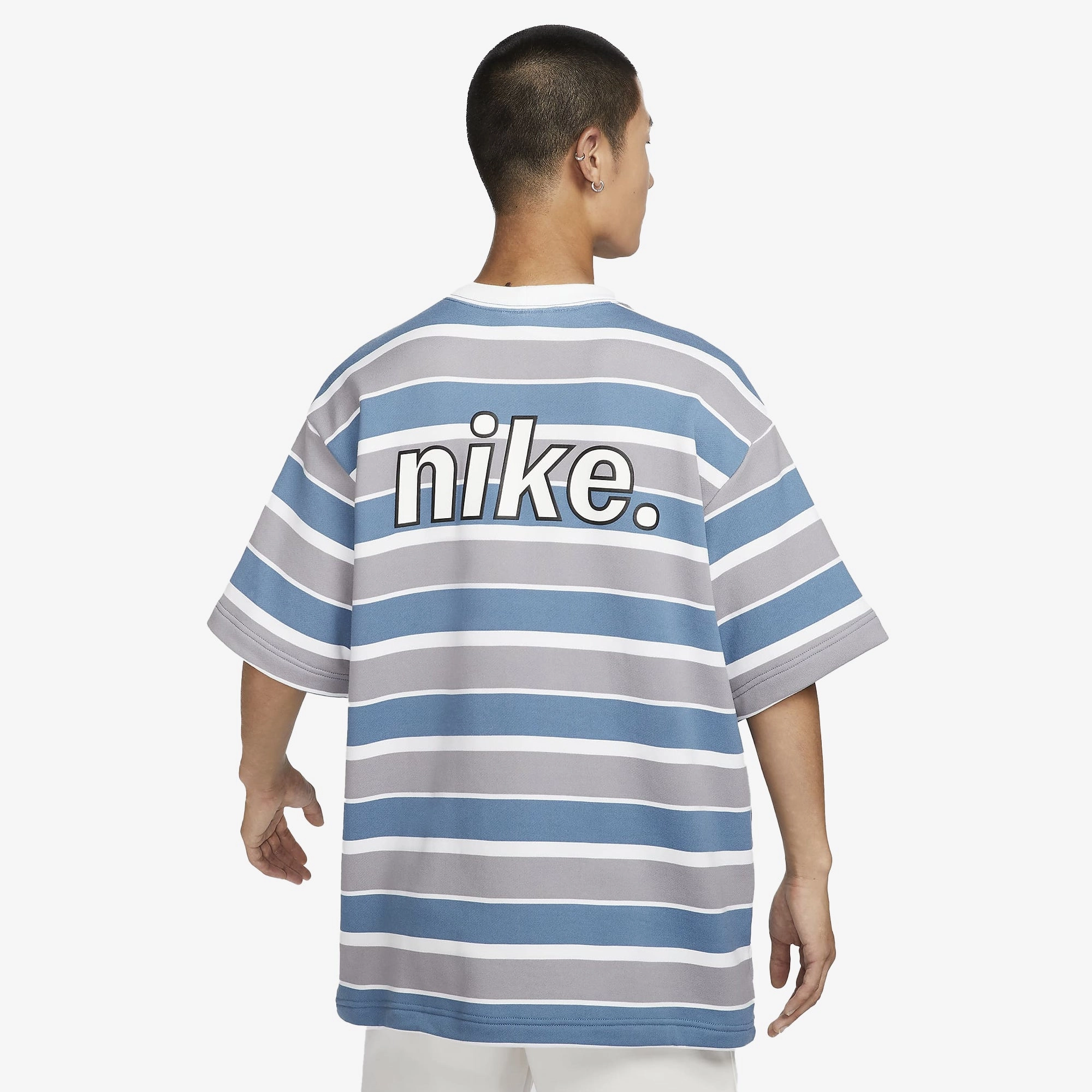 NIKE | FRENCH TERRY SHORT-SLEEVE TOP { AEGEAN STORM/WHITE/BLACK