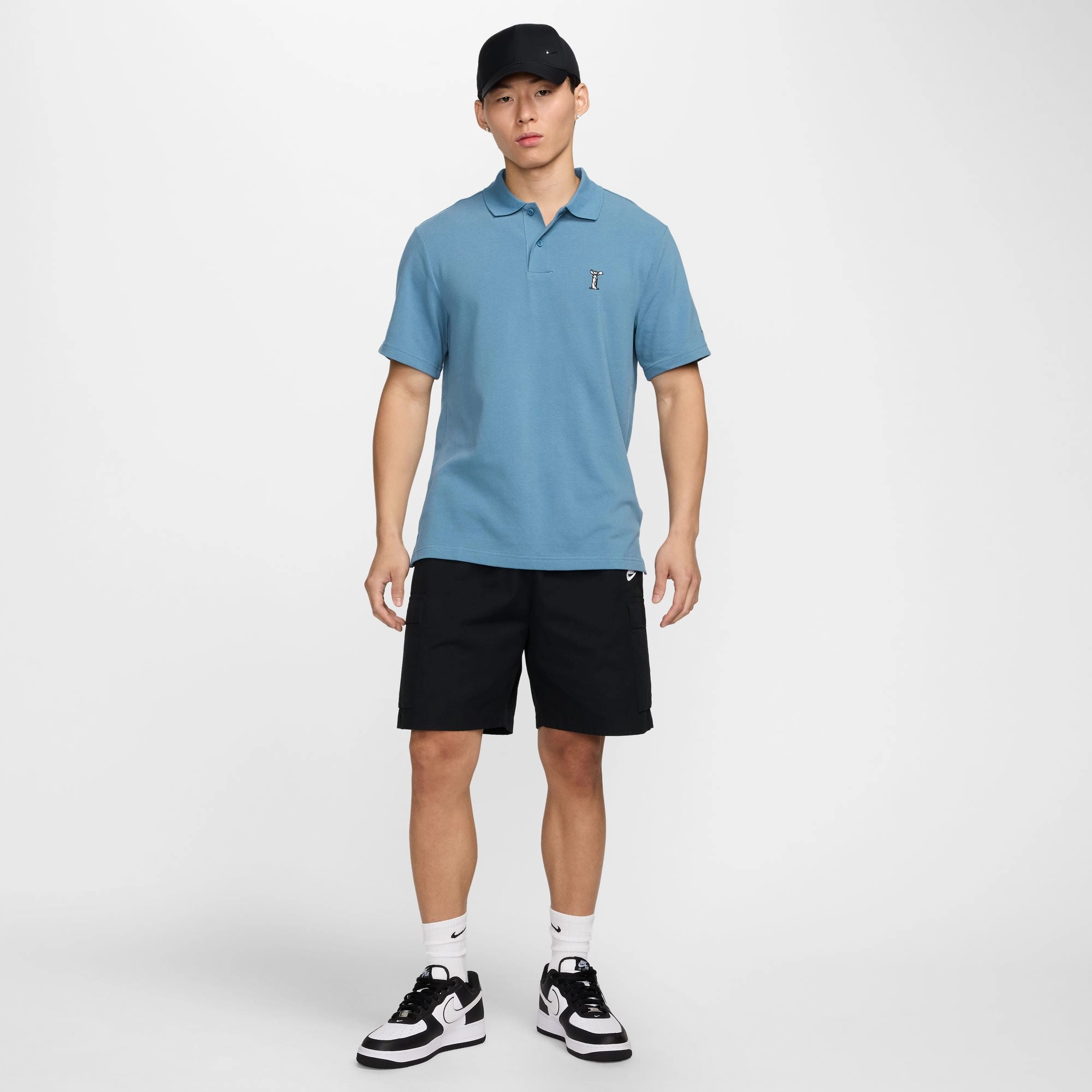 NIKE | POLO { AEGEAN STORM/BLACK/BLACK