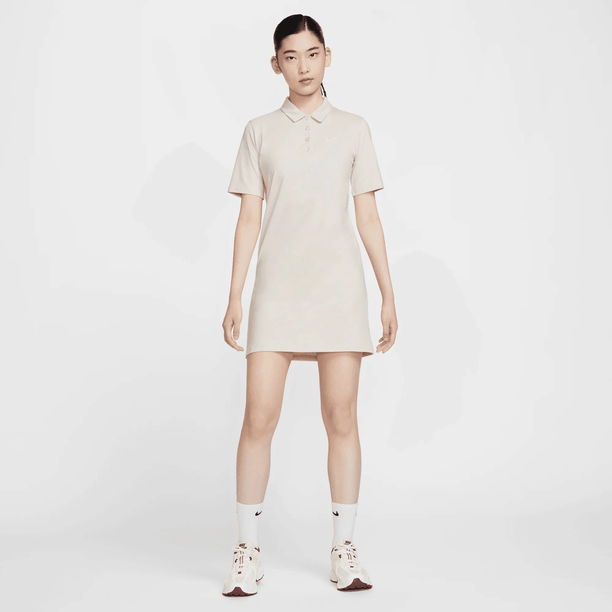 NIKE | SPORTSWEAR DRESS { LT OREWOOD BRN/WHITE