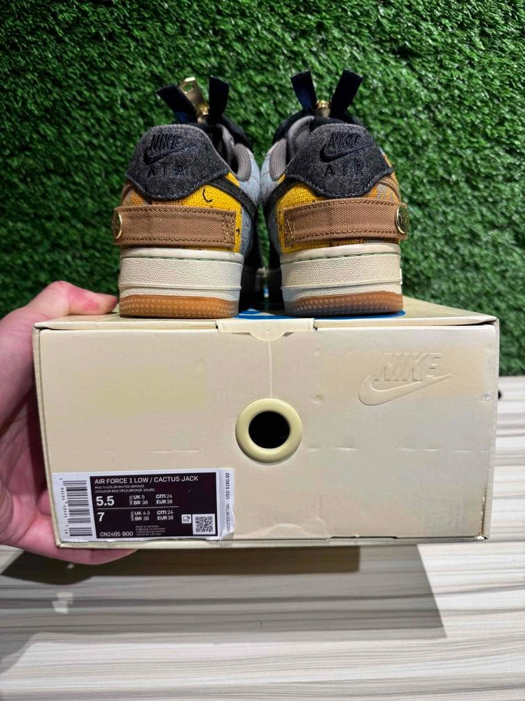 Nike Air Force 1 Low Travis Scott Cactus Jack Sz 5.5M/7W